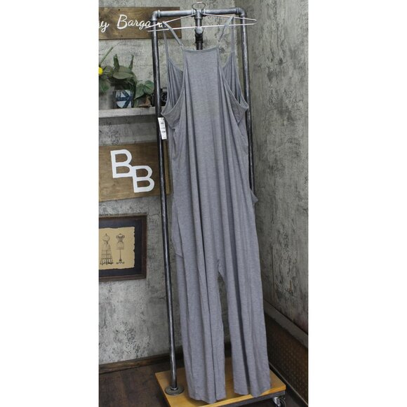 NWT State Of Day Sleeveless Knit Jumpsuit 100201527MS Pewter Heather Gray XL - Picture 5 of 8